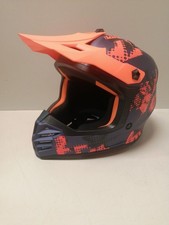Kinder Motorradhelm KSK Motorcrosshelm Schwarz/Orange Größe YXL