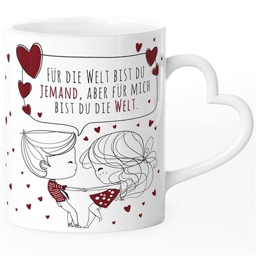 Tasse mit herz - tasse, herz-henkel