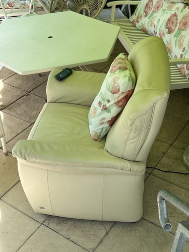 Liegesessel leder beige - beige, 2-tlg
