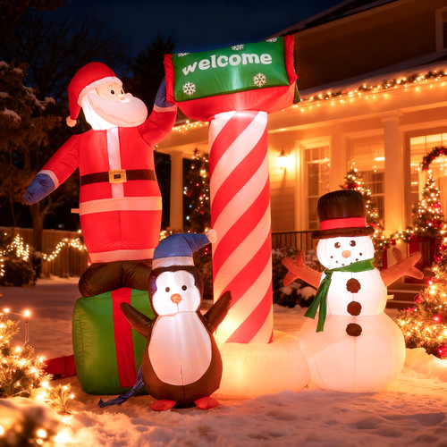 Aufblasbarer weihnachtsmann - aufblasbarer,
