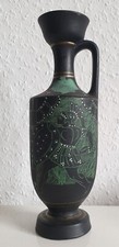 GRIECHENLAND VASE AMPHORE - ANTIKES MOTIV KRIEGER - SCHWARZ - UM 1980 - SELTEN