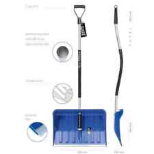 Schneeräumer Schneeschieber Schneeschaufel Aluminiumkante Blau Professionel