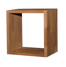 Hängeregal  Kubus Wandregal Erle massiv 35x35 cm