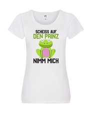 Scheiss auf den Prinz nimm mich | Frosch | Prinzen v2 Damen Shirt Weiß