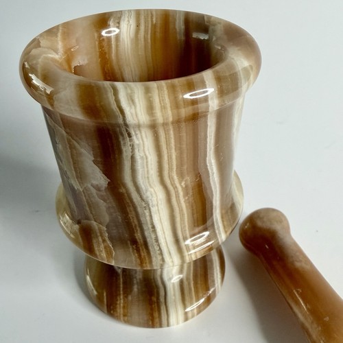 Vintage onyx marmor mörser - onyx,