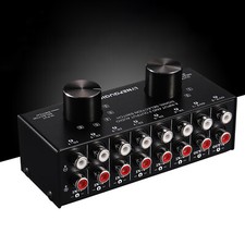 6-IN-2-OUT RCA Audio Splitter