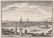 Unna Original Kupferstich Merian 1647