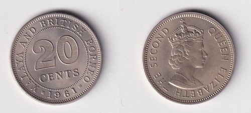 Cents münze malaya and - 20,