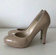 Valerie Perrini Nude Lack Leder Pumps 37 High Heels Hochzeit Cocktail Abendschuh