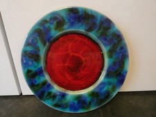 18734/ Grünstadt Keramik Wandteller 1960er/70er Jahre Ø ca. 34 cm