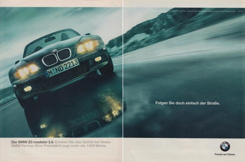 Bmw roadster reklame - z3,