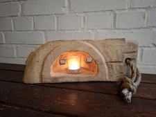 Windlicht Laterne  Altholz 40 cm Holzbalken Skulptur Unikat Lampe Säule Handmade