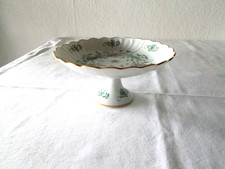 Raynaud Limoges Drache Modell Fleurie Gebäck Fuß Schale 18,5x9cm Gold Grün