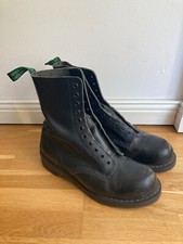 Solovair 11 Loch Steel Toe Derby Boot Schwarz Stiefel Stahlkappe EU 42,5 UK 8,5