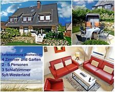 10% FRÜHBUCHER -FERIENWOHNUNG AUF SYLT-WESTERLAND - 4 Zimmer, Garten , 2-5 Pers.