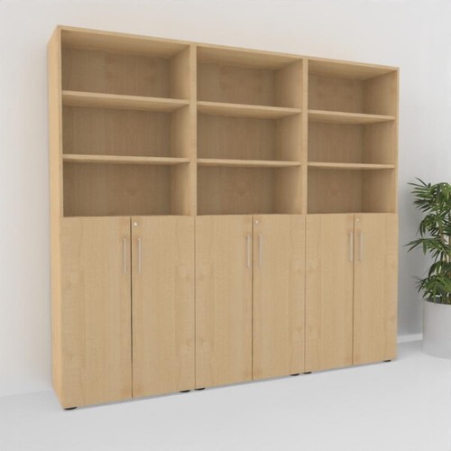 Büroschrankwand 3tlg 215 6 - büroschrankwand, 3tlg.