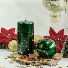 Stumpen Kugel Kerzen Glanz