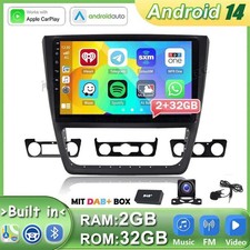 DAB+ Android 14 Auto Radio Apple Carplay FM WIFI GPS Navi +Kam für Skoda Yeti 5L