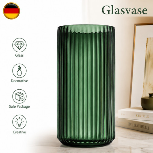 Tischdeko glasvase gerippt - tischdeko,