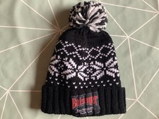 Strickmütze Herren Bier Baisinger Wintermütze Norweger Mütze Warm schwarz Bommel