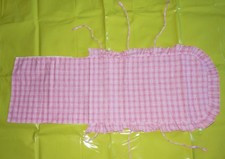 Steckkissen Taufkissen Baumwolle Baby Taufe Puppenwagen alt 1920/30 rosa Pink