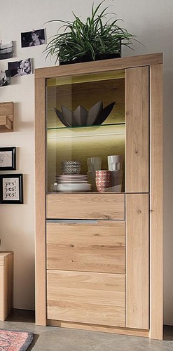 Massivholz vitrinenschrank - massivholz,