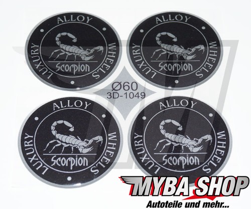 Silikon aufkleber scorpion - 4x,
