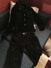 Anzug in Cordoptik, braun, Gr.38