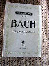 Noten Klavierauszug Bach Johannes-Passion BWV 245