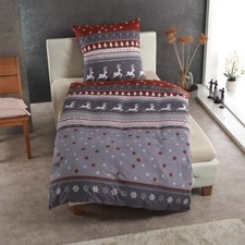 Biber Bettwäsche Winterland rot Traumschlaf