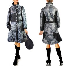 Tailliert Feminine Patchwork Trench Mantel Übergangsjacke Trenchcoat NEU Gr.38