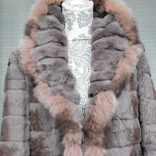 Pelz Mantel art Chinchilla Gr 40 42 Neu von David Moore Exquisit Top !!