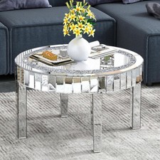 Couchtisch Silber rund