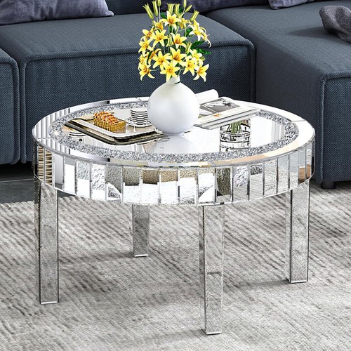 Couchtisch silber rund - silber,