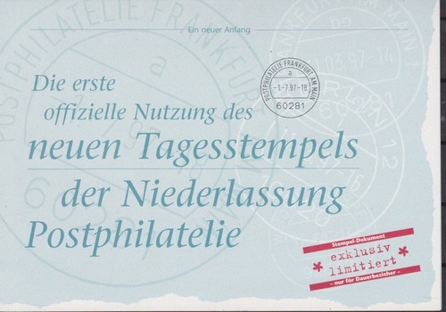 Brd 1997 klappkarte - brd,