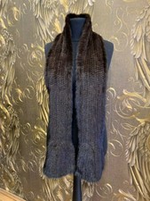 NERZSCHAL GESTRICKT GEWEBT NERZ STOLA MINK SCARF NERZ SCHAL BRAUN PELZ SCHAL 