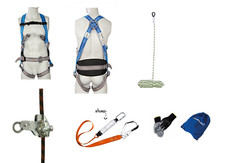 Gerüstbau Auffangsystem 4Punkt Auffanggurt Seil 30m Seilbremse Absturzsicherung