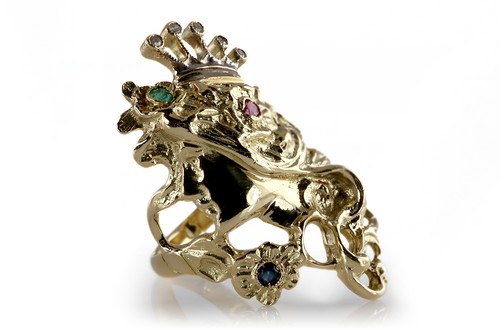 Ring frauenkopf brillanten - ring,