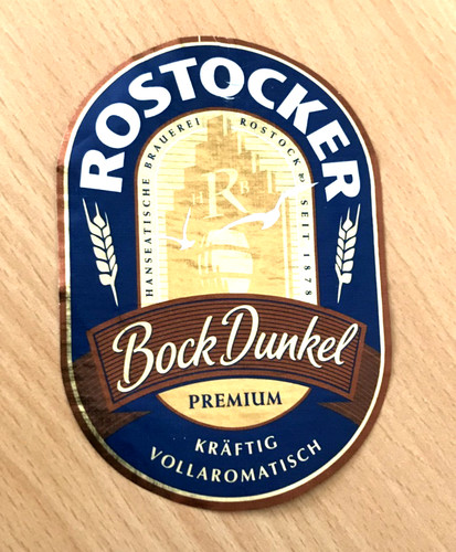 Altes bieretikett rostocker - altes,