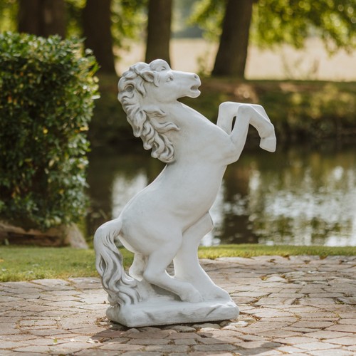 Pferd stute hengst steinfigur - pferd,