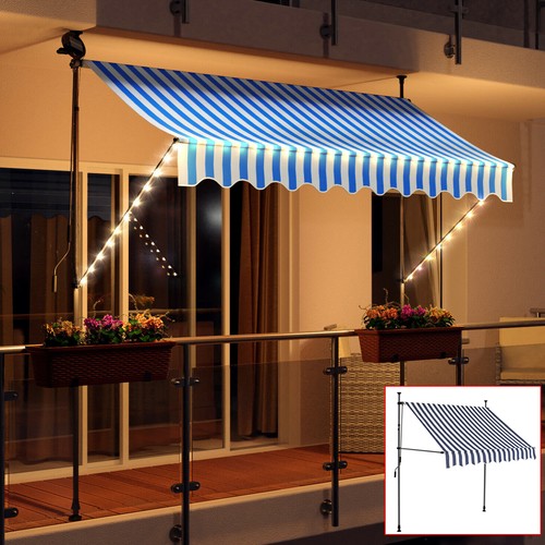 Led markise klemmmarkise blau - led,