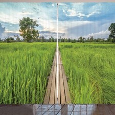 asiatisch Rustikale Gardine