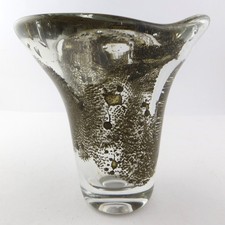 Dekorative und handgemachte Designer Vase aus Glas 2,5 kg massiv signiert (A)