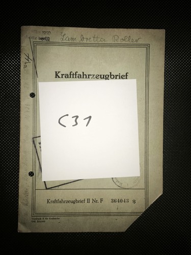 Lambretta kfz brief - lambretta,