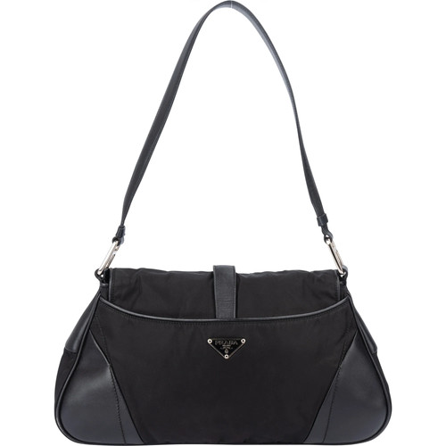 Prada black nylon triangle - prada,