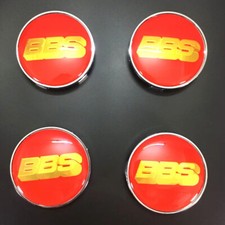 4X Für BBS 68mm Rot Auto Car Radmitte Radkappe Emblem Alufelgen Nabendeckel