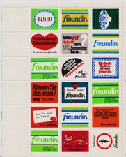 18 alte Reklamemarken 1969