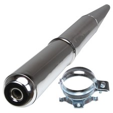 Auspuff mit Schelle verchromt