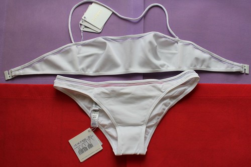 Perla bandeau bikini weiß - la,