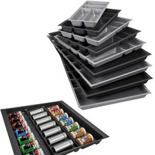 Orga-Box-2 Besteckeinsätze Canvas Struktur für Nobilia Schubladen Besteckkasten